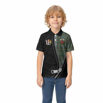 Kelly Tartan Kid Polo Shirt New Zealand Pattern Unique Zipper Stylized