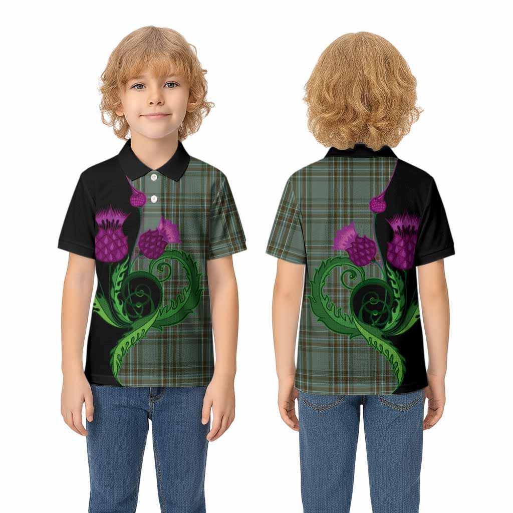 Kelly Tartan Kid Polo Shirt Traditional Scottish Thistle