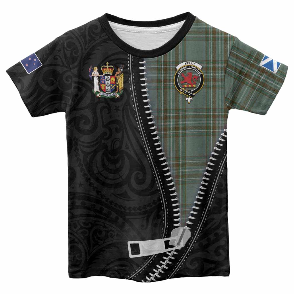Kelly Tartan Kid T-shirt New Zealand Pattern Unique Zipper Stylized