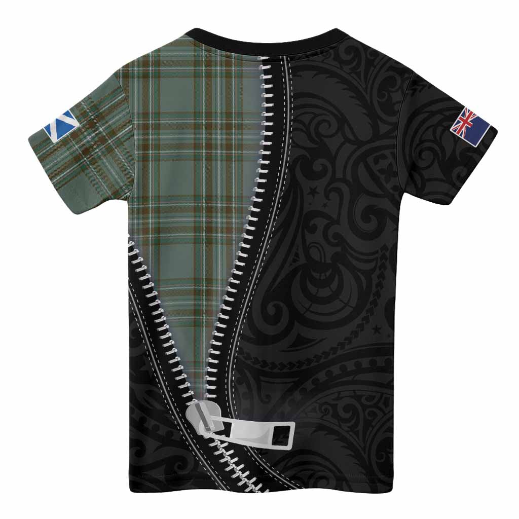 Kelly Tartan Kid T-shirt New Zealand Pattern Unique Zipper Stylized