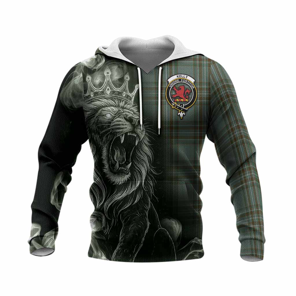 Kelly Tartan Knitted Hoodie Roaring Lion Heritage