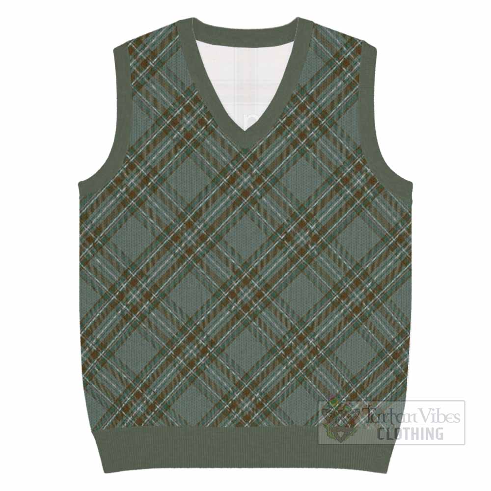 Kelly Tartan  Knitted V-Neck Vest Cross Style