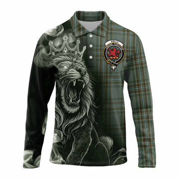 Kelly Tartan Long Sleeve Polo Shirt Roaring Lion Heritage