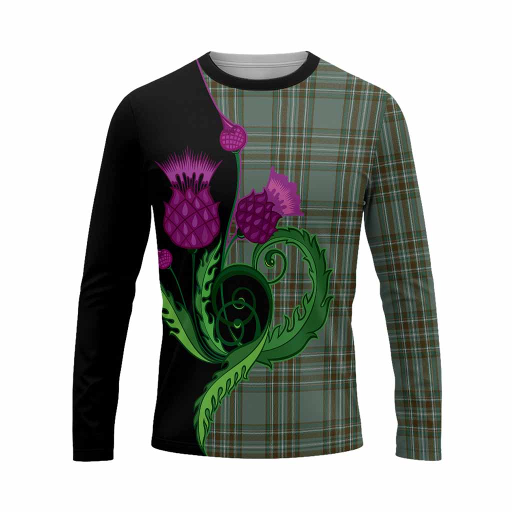Kelly Tartan Long Sleeve T-Shirt Traditional Scottish Thistle