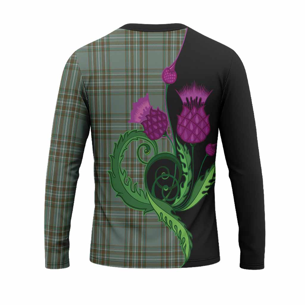 Kelly Tartan Long Sleeve T-Shirt Traditional Scottish Thistle