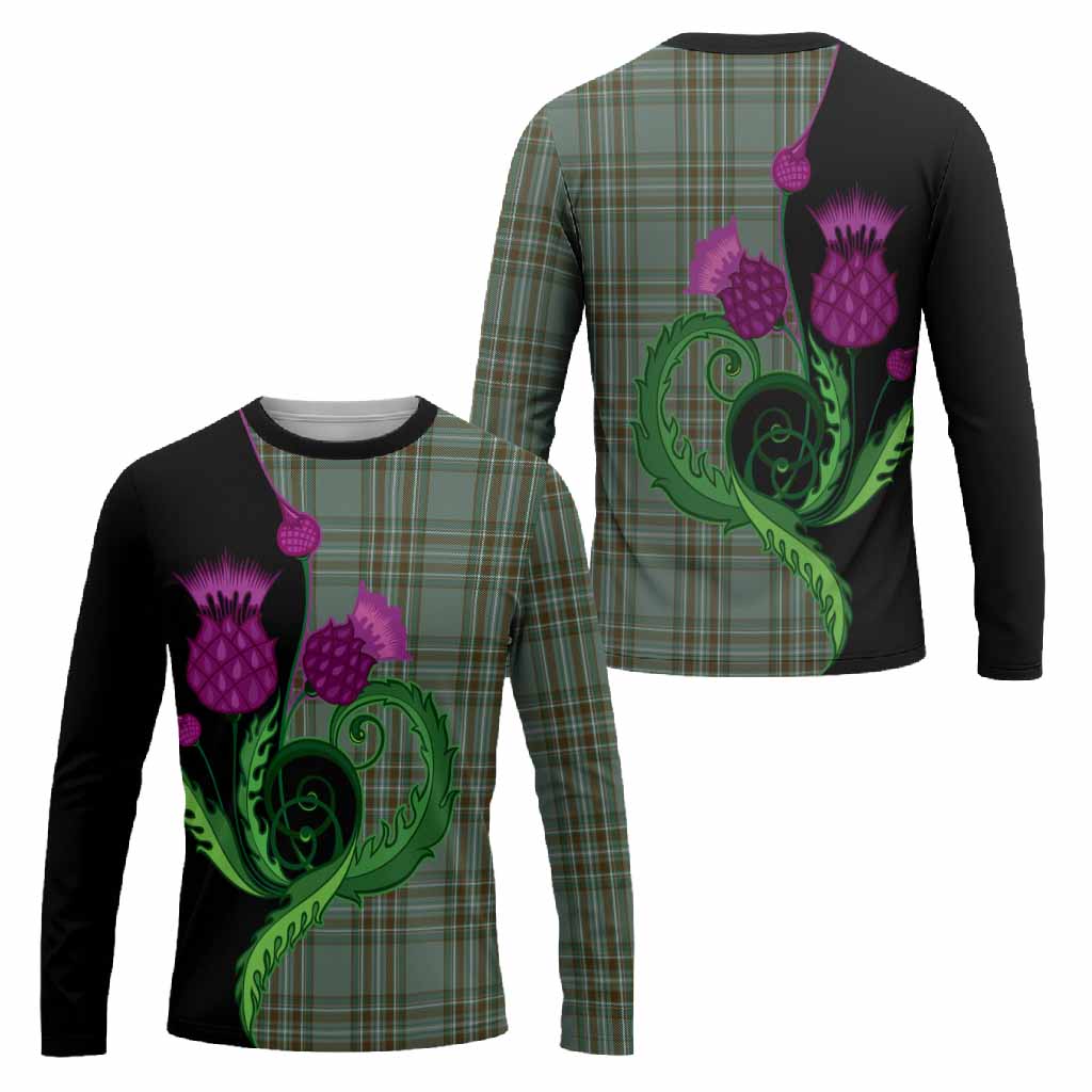 Kelly Tartan Long Sleeve T-Shirt Traditional Scottish Thistle