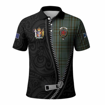 Kelly Tartan Polo Shirt New Zealand Pattern Unique Zipper Stylized