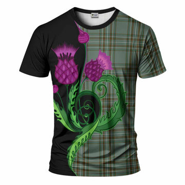 Kelly Tartan T-Shirt Traditional Scottish Thistle