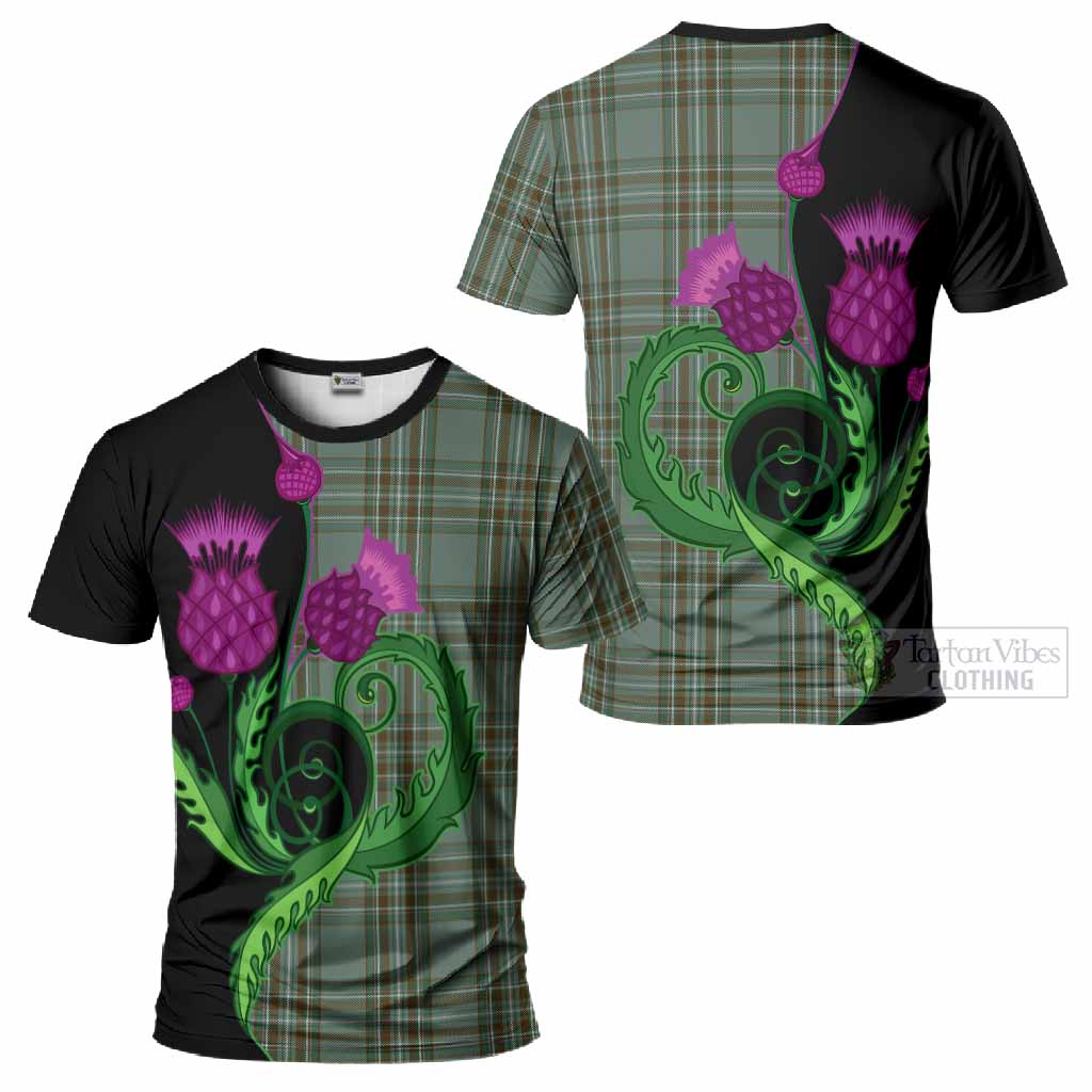 Kelly Tartan T-Shirt Traditional Scottish Thistle
