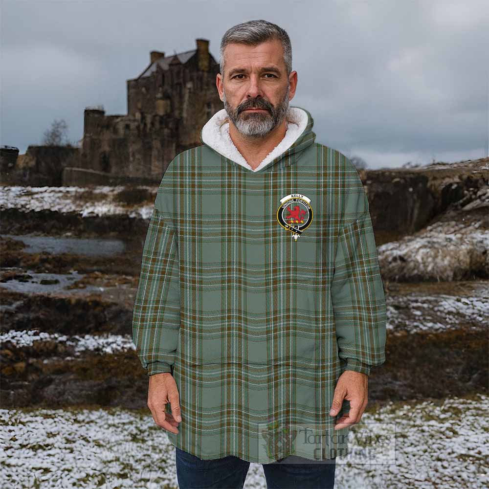 Kelly Tartan Wearable Blanket with Family Crest - Tartan Vibes Clothing