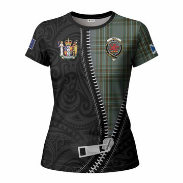 Kelly Tartan Women T shirt New Zealand Pattern Unique Zipper Stylized
