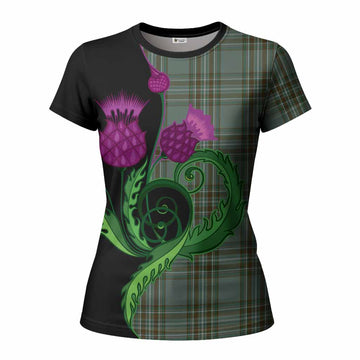 Kelly Tartan Women T shirt Traditional Scottish Thistle
