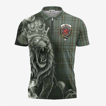 Kelly Tartan Zipper Polo Shirt Roaring Lion Heritage