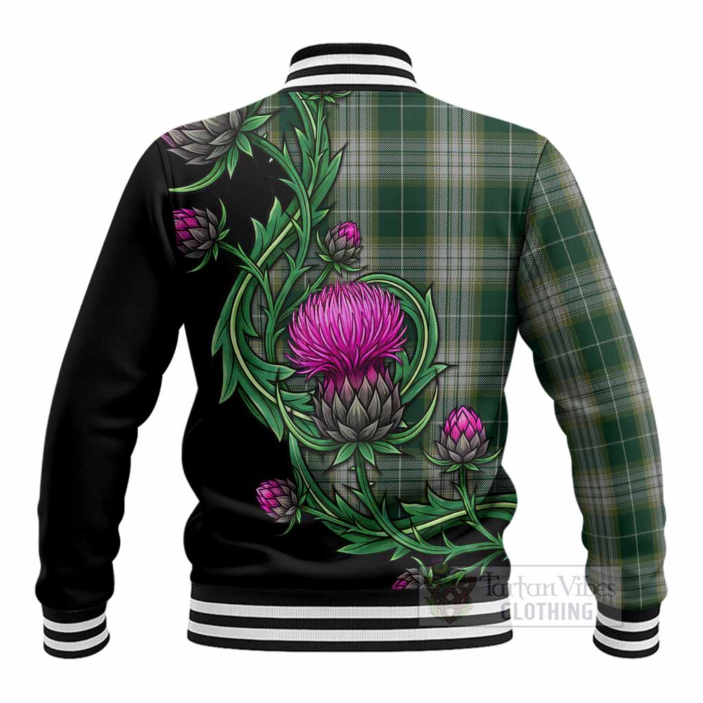 Kelso Tartan Baseball Jacket Resilient Scottish Thistle - Tartan Vibes Clothing