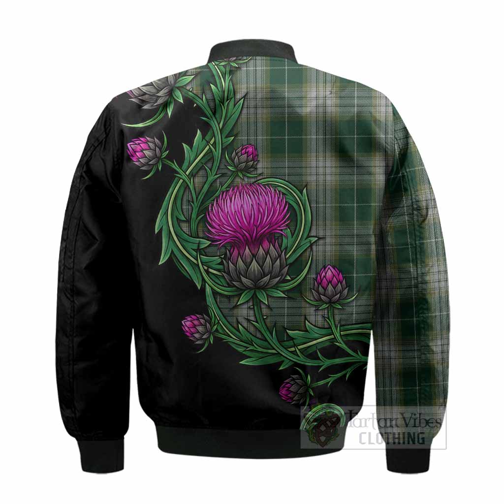Kelso Tartan Bomber Jacket Resilient Scottish Thistle - Tartan Vibes Clothing