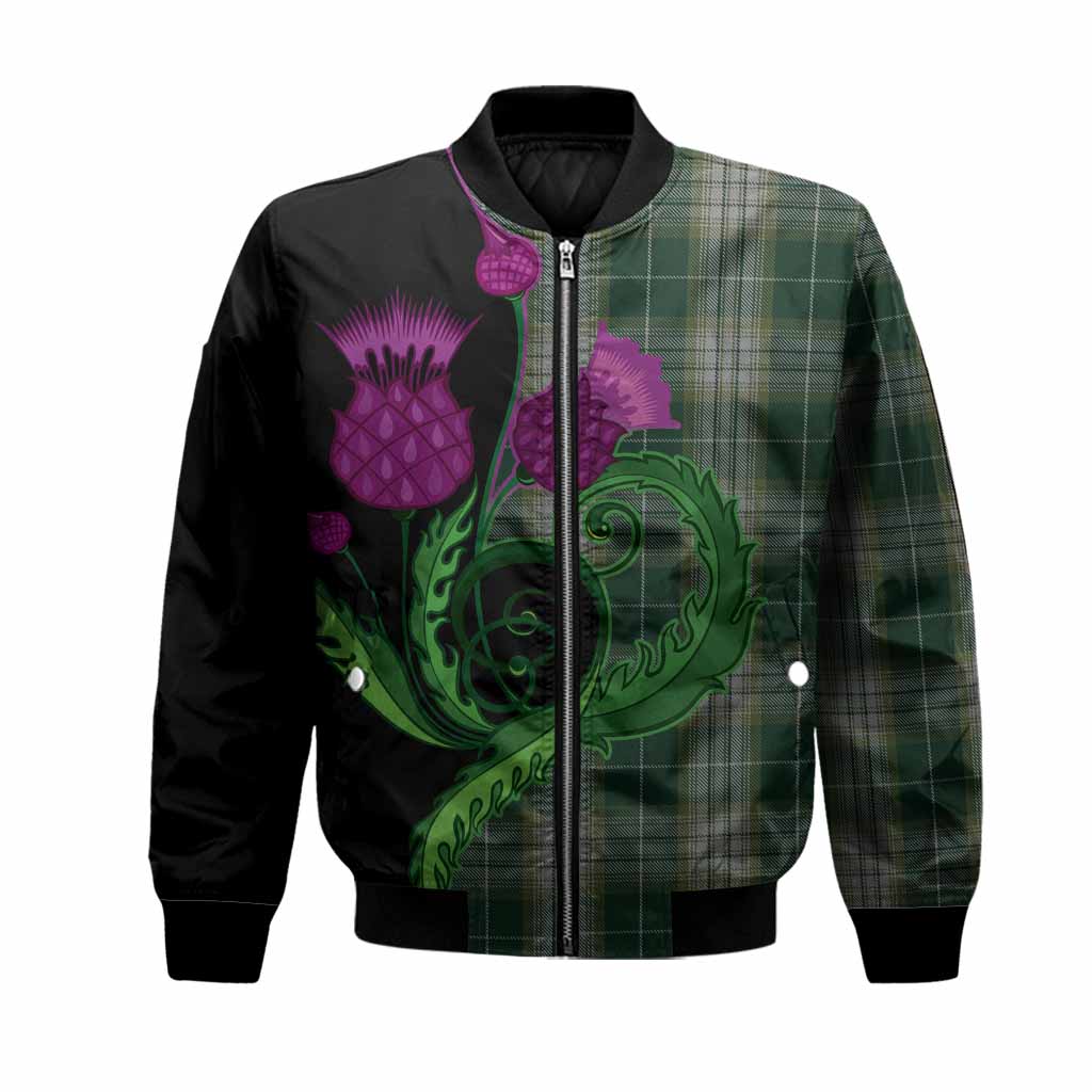 Kelso Tartan Bomber Jacket Traditional Scottish Thistle