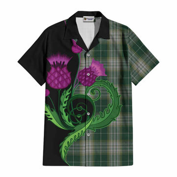 Kelso Tartan Cotton Hawaiian Shirt Traditional Scottish Thistle