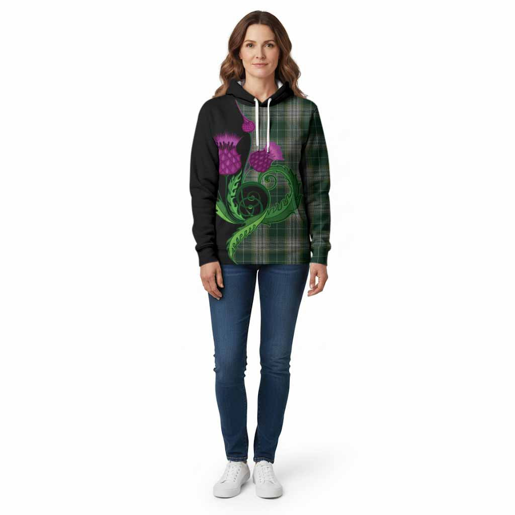 Kelso Tartan Cotton Hoodie Traditional Scottish Thistle
