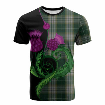 Kelso Tartan Cotton T-shirt Traditional Scottish Thistle