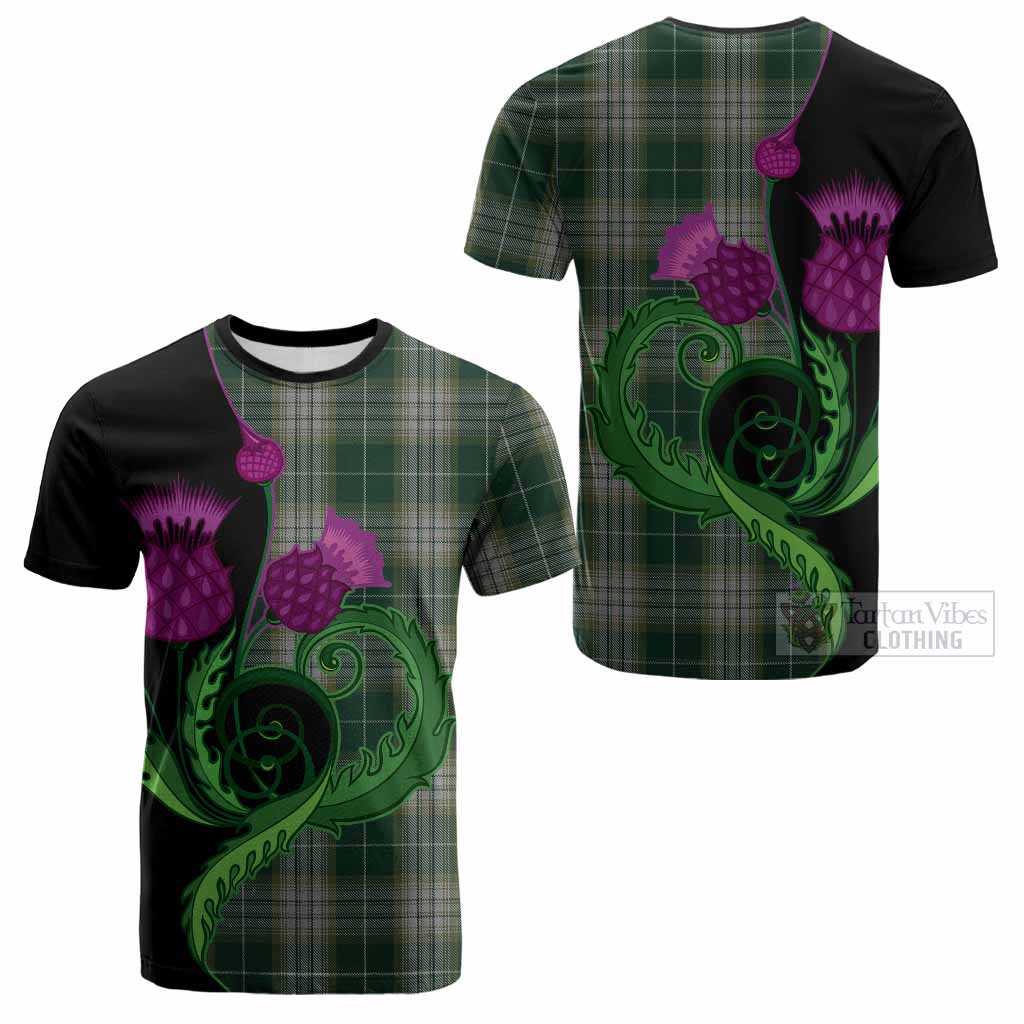Kelso Tartan Cotton T-shirt Traditional Scottish Thistle