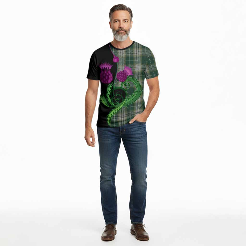 Kelso Tartan Cotton T-shirt Traditional Scottish Thistle