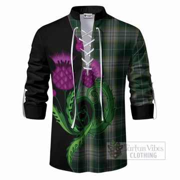Kelso Tartan Ghillie Shirt Traditional Scottish Thistle