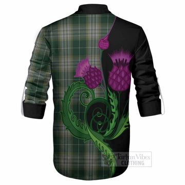 Kelso Tartan Ghillie Shirt Traditional Scottish Thistle