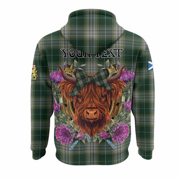 Kelso Tartan Hoodie Scottish Thistle Heilan Coo