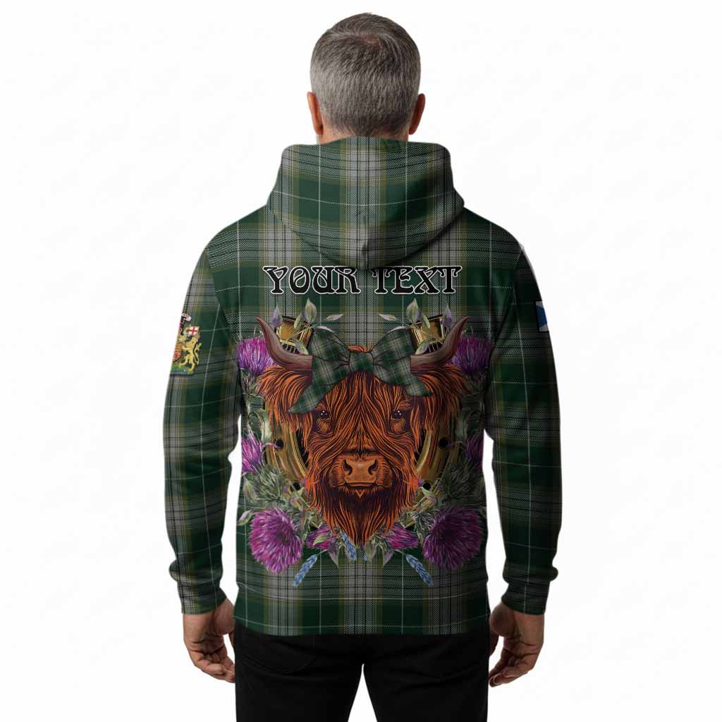Kelso Tartan Hoodie Scottish Thistle Heilan Coo