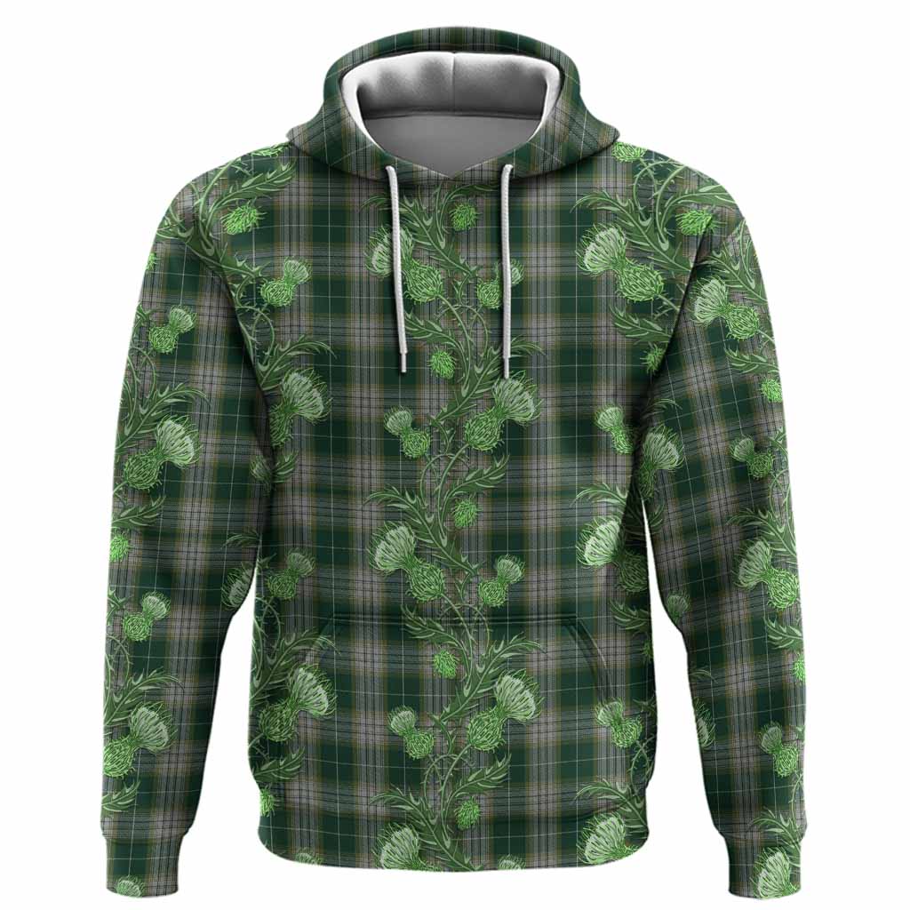 Kelso Tartan Hoodie Seamless Scottish Thistle Flowers