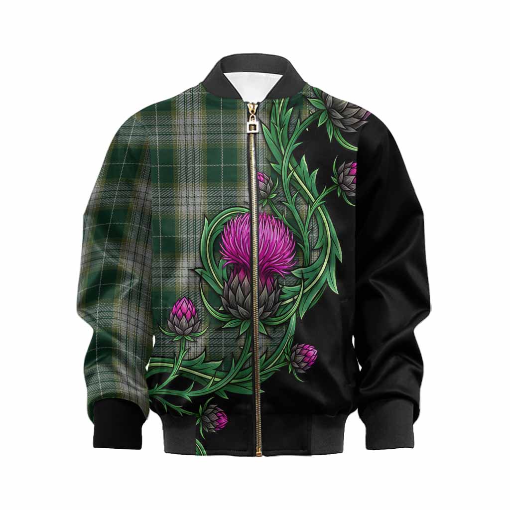 Kelso Tartan Kid Bomber Jacket Resilient Scottish Thistle Kid XS - Tartan Vibes Clothing