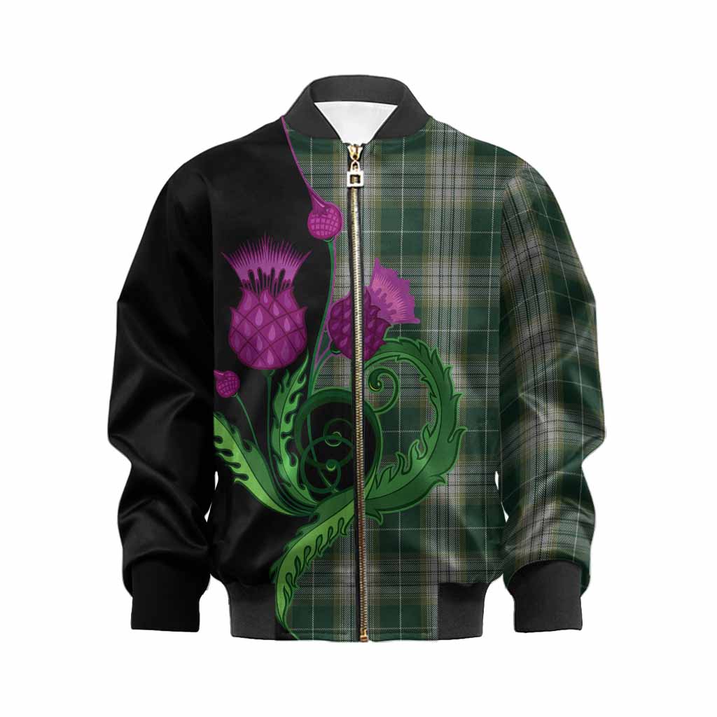 Kelso Tartan Kid Bomber Jacket Traditional Scottish Thistle