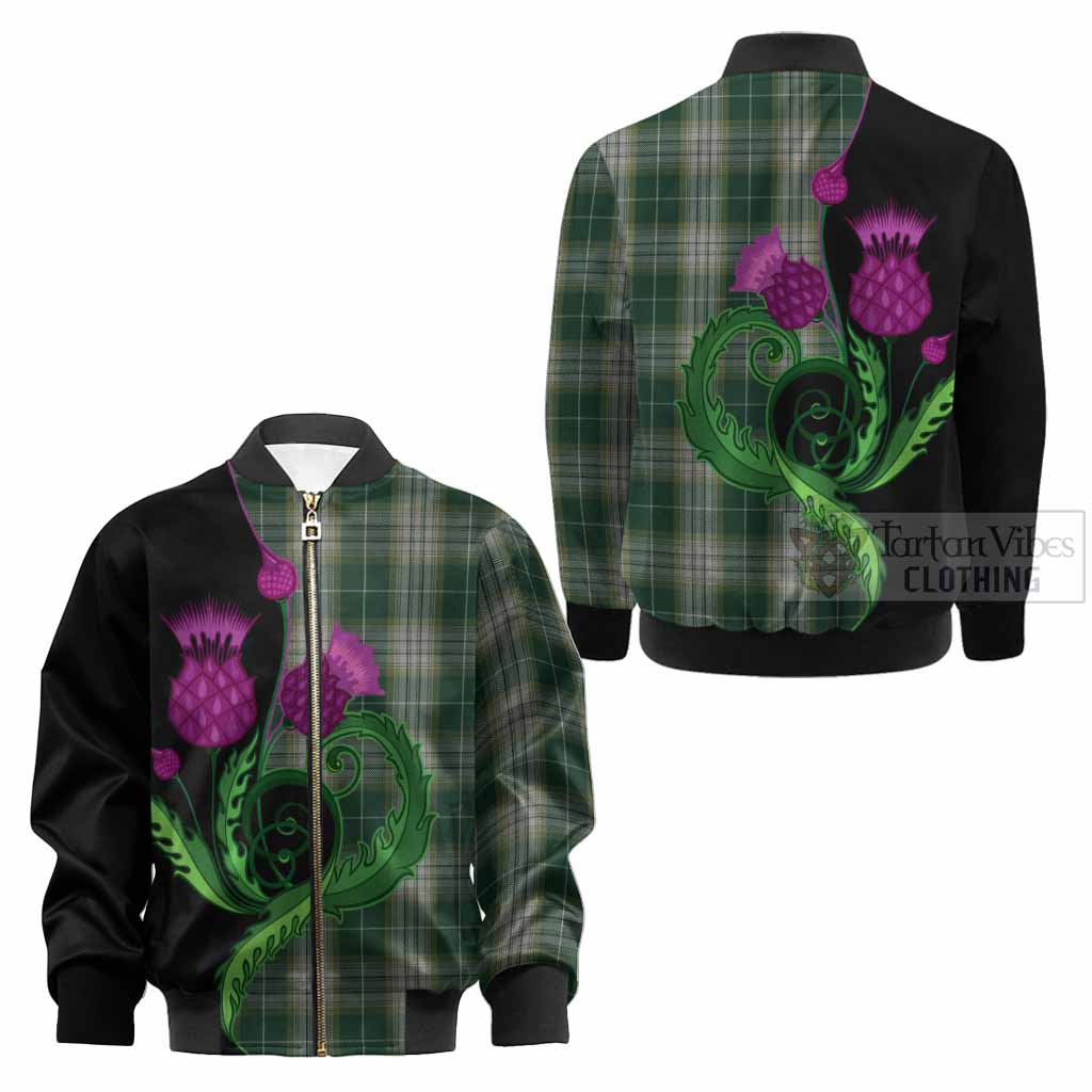 Kelso Tartan Kid Bomber Jacket Traditional Scottish Thistle