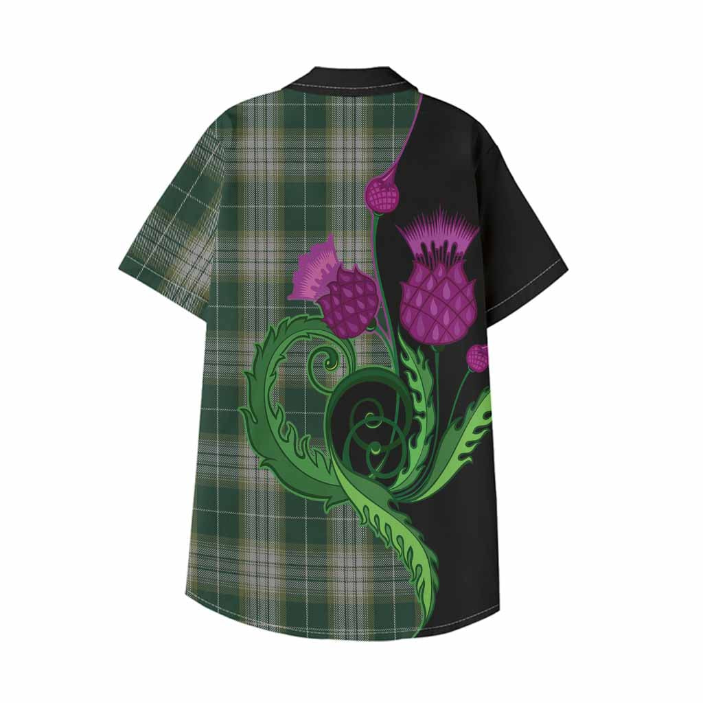 Kelso Tartan Kid Hawaiian Shirt Traditional Scottish Thistle