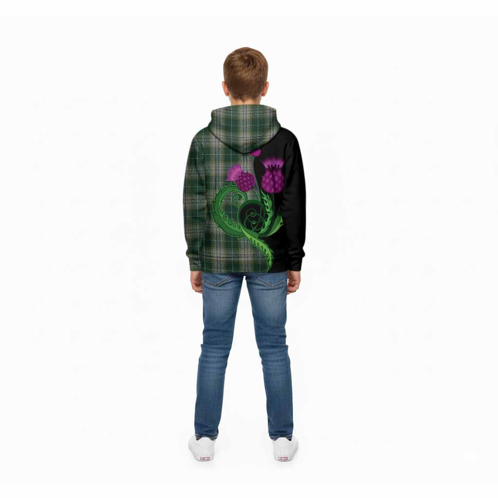 Kelso Tartan Kid Hoodie Traditional Scottish Thistle