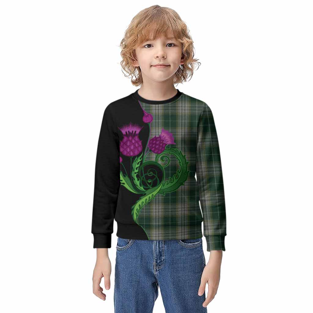 Kelso Tartan Kid Knitted Sweatshirt Traditional Scottish Thistle