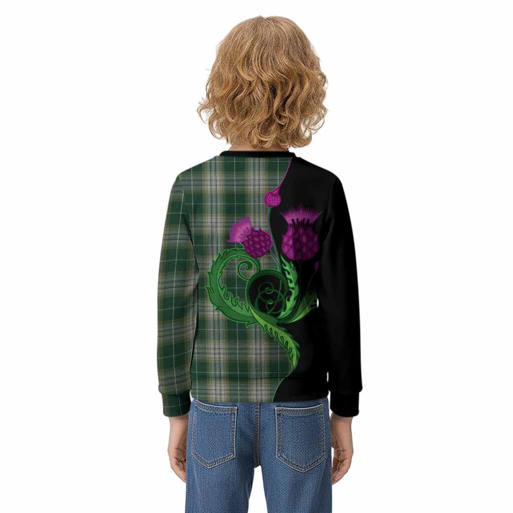 Kelso Tartan Kid Knitted Sweatshirt Traditional Scottish Thistle