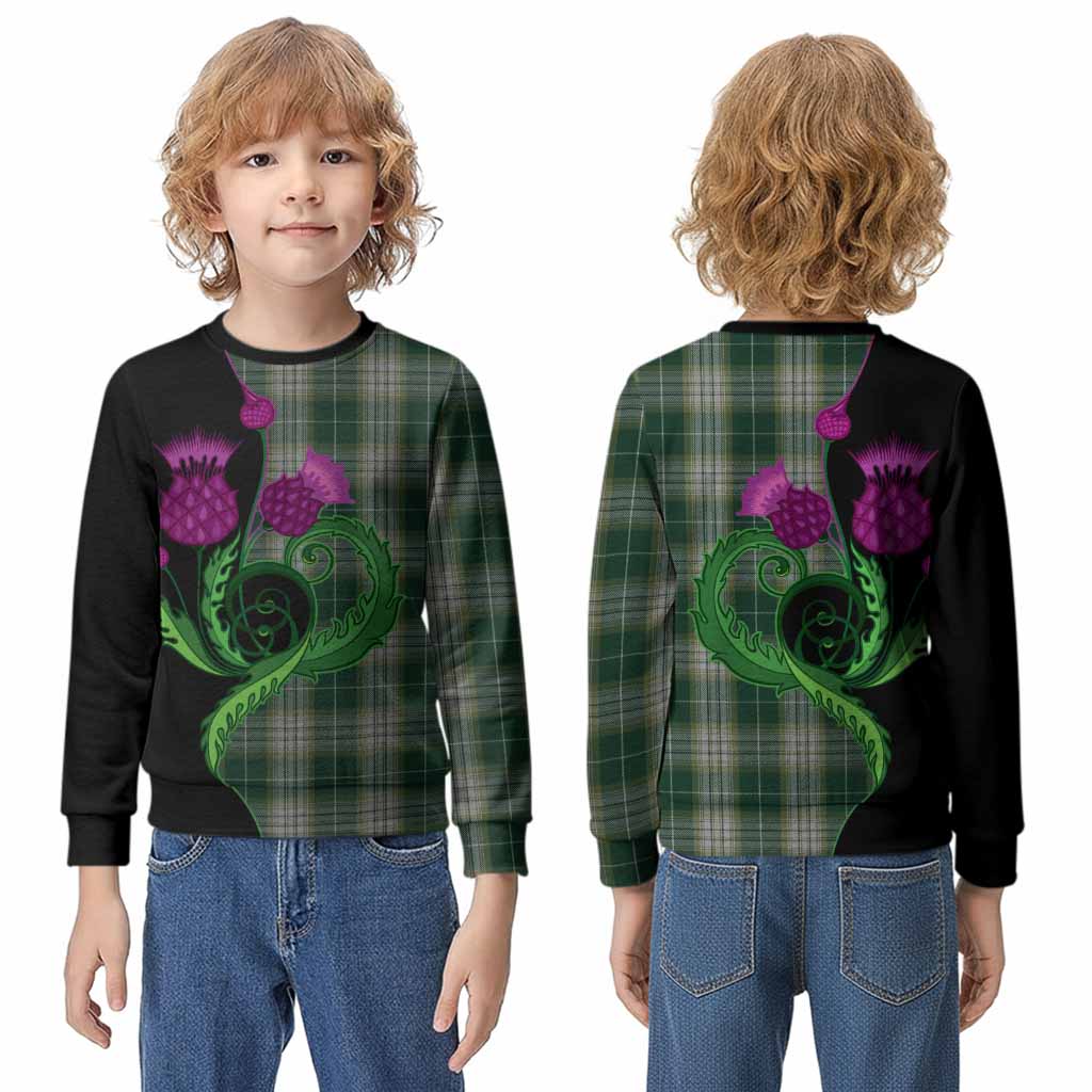Kelso Tartan Kid Knitted Sweatshirt Traditional Scottish Thistle