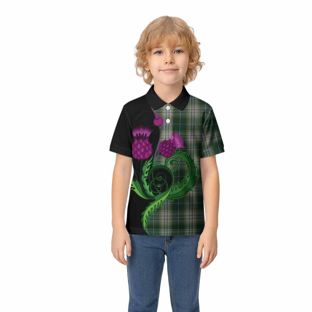 Kelso Tartan Kid Polo Shirt Traditional Scottish Thistle