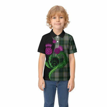 Kelso Tartan Kid Polo Shirt Traditional Scottish Thistle
