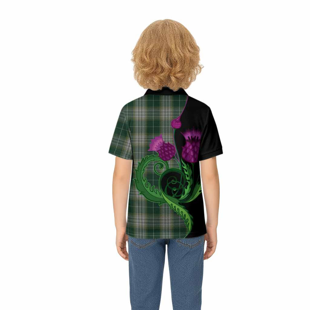 Kelso Tartan Kid Polo Shirt Traditional Scottish Thistle