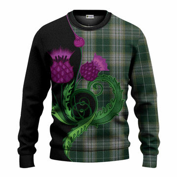 Kelso Tartan Knitted Sweater Traditional Scottish Thistle