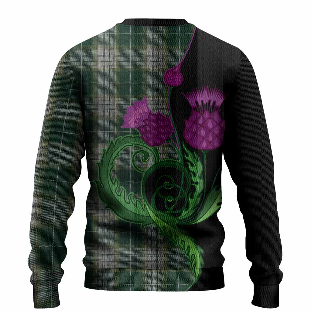 Kelso Tartan Knitted Sweater Traditional Scottish Thistle
