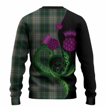 Kelso Tartan Knitted Sweater Traditional Scottish Thistle