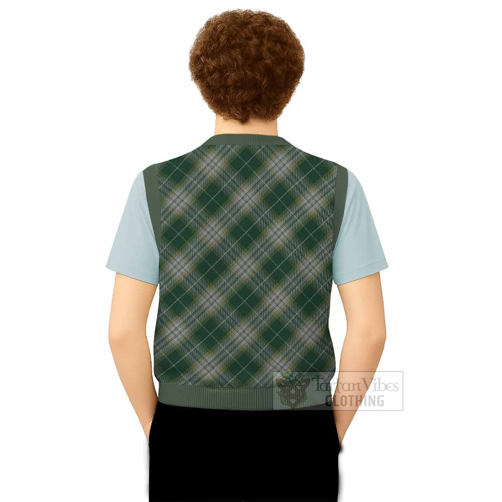 Kelso Tartan  Knitted V-Neck Vest Cross Style