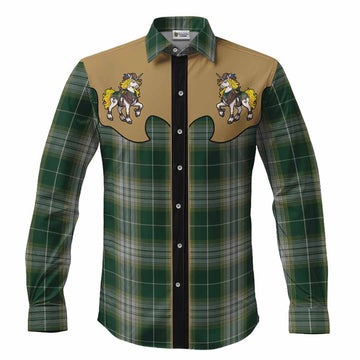 Kelso Tartan Long Sleeve Button Shirts Rodeo Unicorn Retro Style