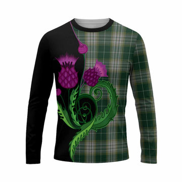 Kelso Tartan Long Sleeve T-Shirt Traditional Scottish Thistle