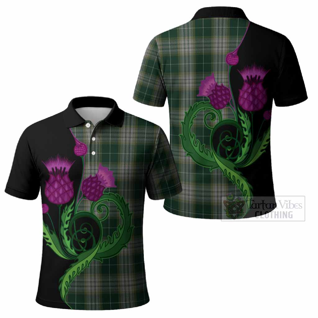 Kelso Tartan Polo Shirt Traditional Scottish Thistle