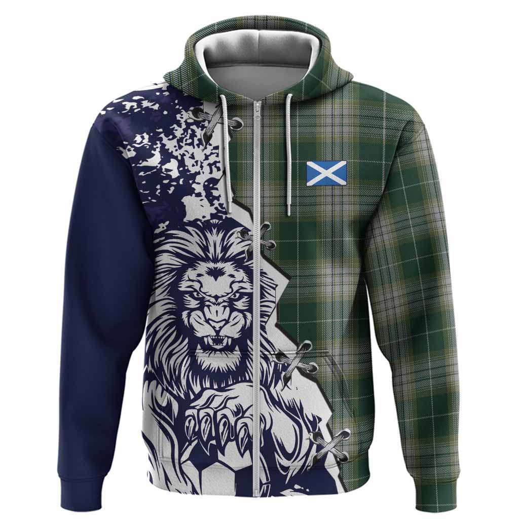 Kelso Tartan Scottish Hoodie Angry Lion With Soccer Ball Style