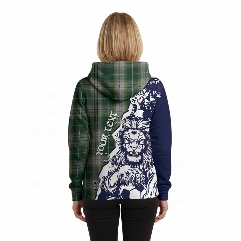 Kelso Tartan Scottish Hoodie Angry Lion With Soccer Ball Style